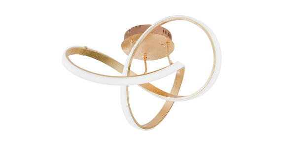 LED-DECKENLEUCHTE 49 W - Goldfarben, Design, Kunststoff/Metall (59/29/59cm) - Ambiente