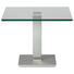 BEISTELLTISCH in Metall, Glas 60/60/46-65 cm - Edelstahlfarben/Weiß, Design, Glas/Kunststoff (60/60/46-65cm) BEISTELLTISCH in Metall, Glas 60/60/46-65 cm - Edelstahlfarben/Weiß, Design, Glas/Kunststoff (60/60/46-65cm)