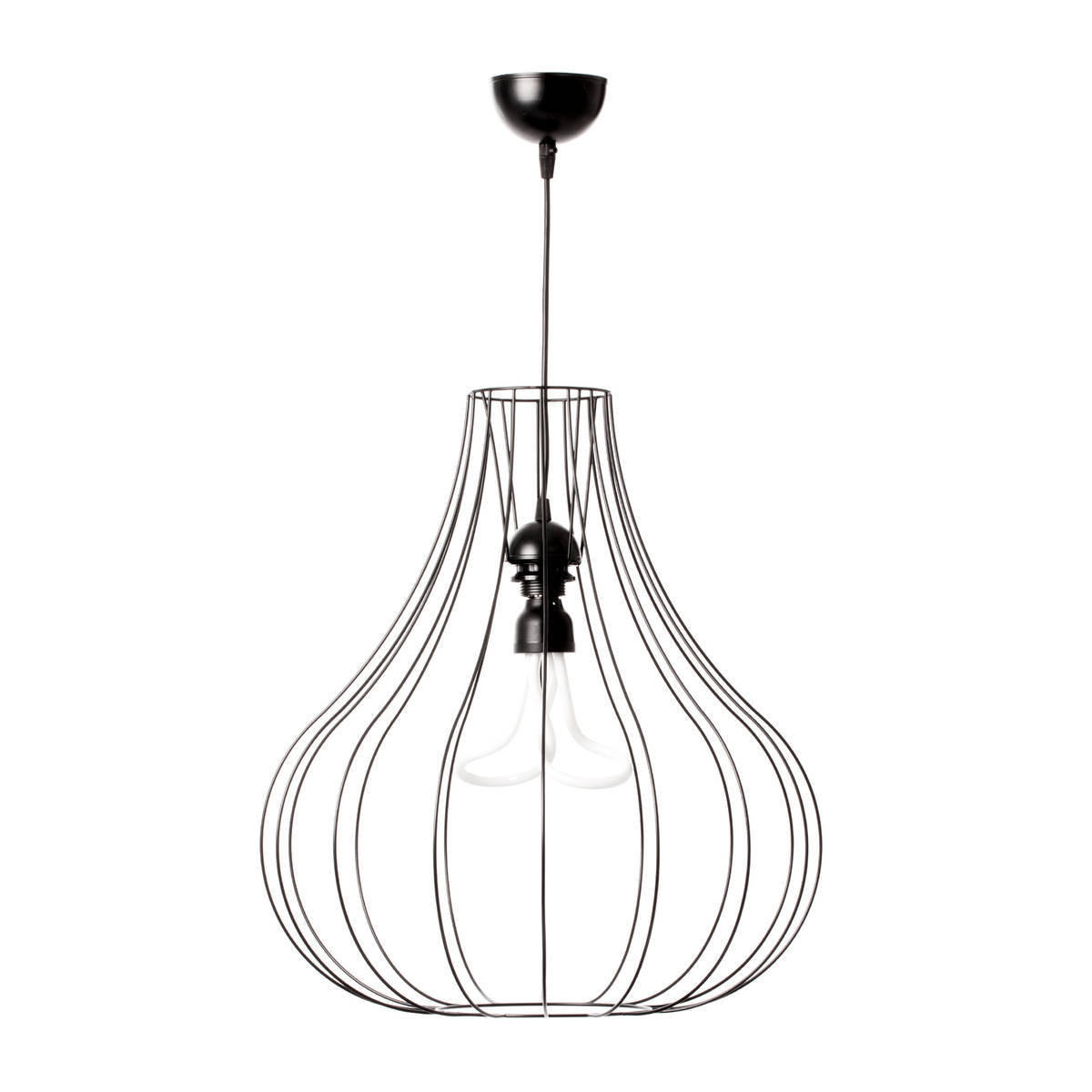 HÄNGELEUCHTE 47/50/47 cm   - Schwarz, Trend, Metall (47/50/47cm) - Kayoom