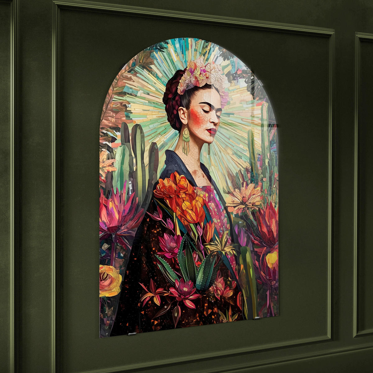 GLASBILD Frauen 70/100 cm  - Multicolor, Basics, Glas/Papier (70/100cm)