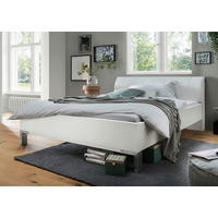 BETT 200/200 cm  in Weiß  - Chromfarben/Weiß, KONVENTIONELL, Holzwerkstoff/Textil (200/200cm) - Dieter Knoll