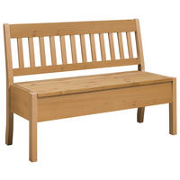 SITZBANK 130/93/58 cm Laugenfarbig Kiefer massiv  - Laugenfarbig, ROMANTIK / LANDHAUS, Holz (130/93/58cm) - Boxxx