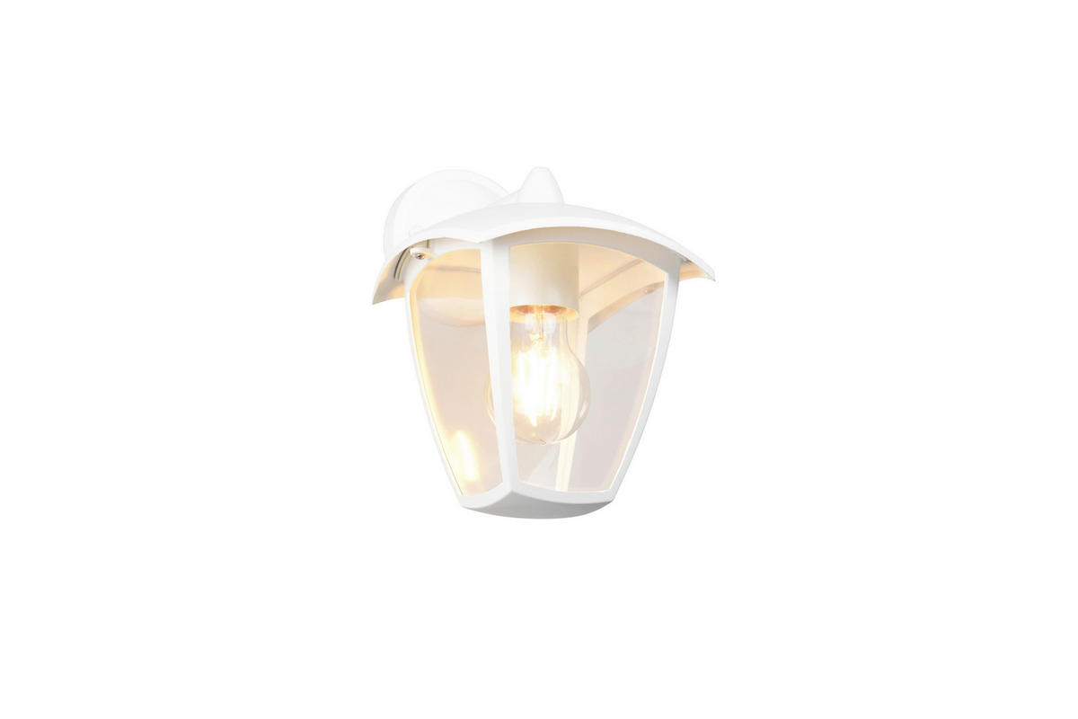 AUSSENWANDLEUCHTE Venta 17/24/20 cm  - Transparent/Weiß, KONVENTIONELL, Kunststoff/Metall (17/24/20cm) - Trio Leuchten