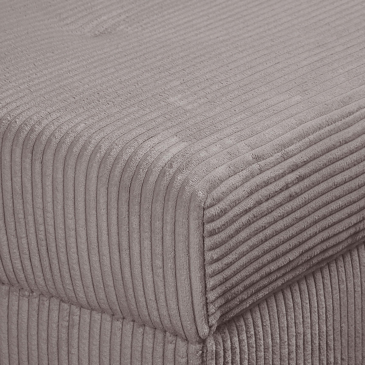 ECKSOFA inkl. Hocker Ariella Grau Cord  - Naturfarben/Grau, Design, Holz/Textil (161/231cm) - Livetastic