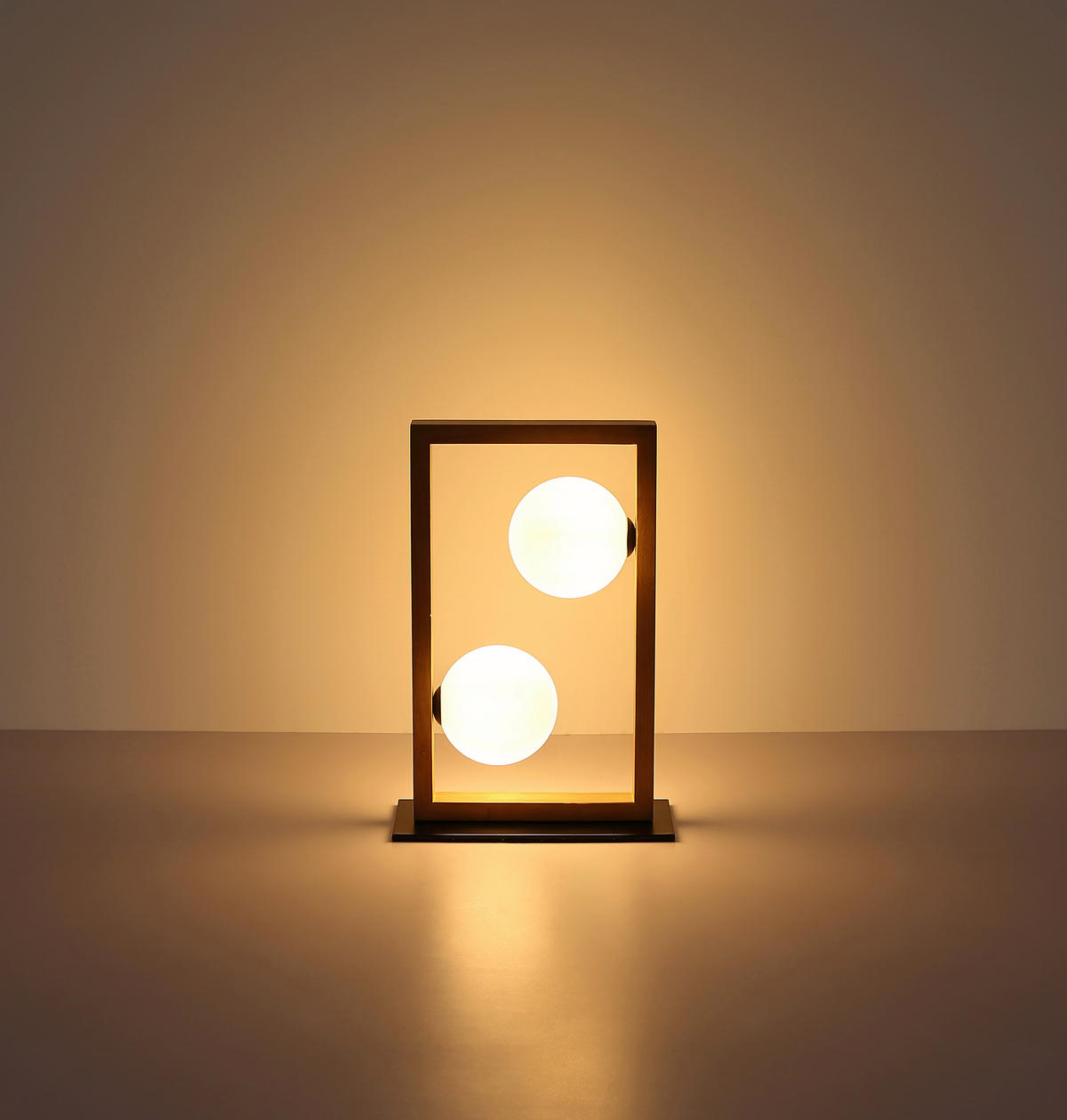 STONA LAMPA - braon/crna, Prirodno, metal/drvo (28/12/40cm)