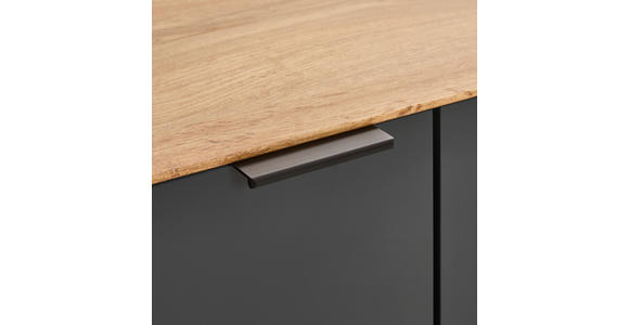 SIDEBOARD 160/82/42 cm  in Anthrazit, Eichefarben  - Eichefarben/Anthrazit, LIFESTYLE, Glas/Holzwerkstoff (160/82/42cm) - Novel