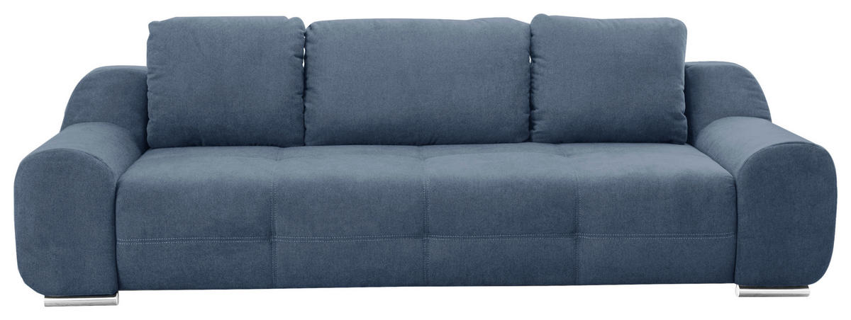 POHOVKA BIG SOFA, textil, modrá - modrá, Basics, kov/textil (266/70/102cm) - Sit & More