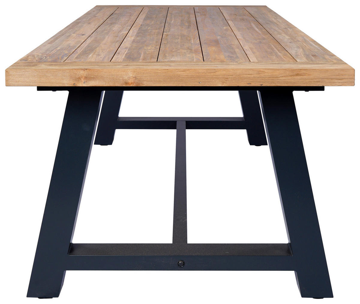 GARTENTISCH 240/100/76 cm Holz, Metall rechteckig  - Anthrazit/Teakfarben, Design, Holz/Metall (240/100/76cm) - Amatio
