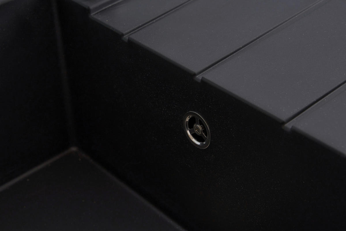 SPÜLE 175000000283  - Schwarz, Basics, Glas/Kunststoff (62/21/50cm) - Respekta