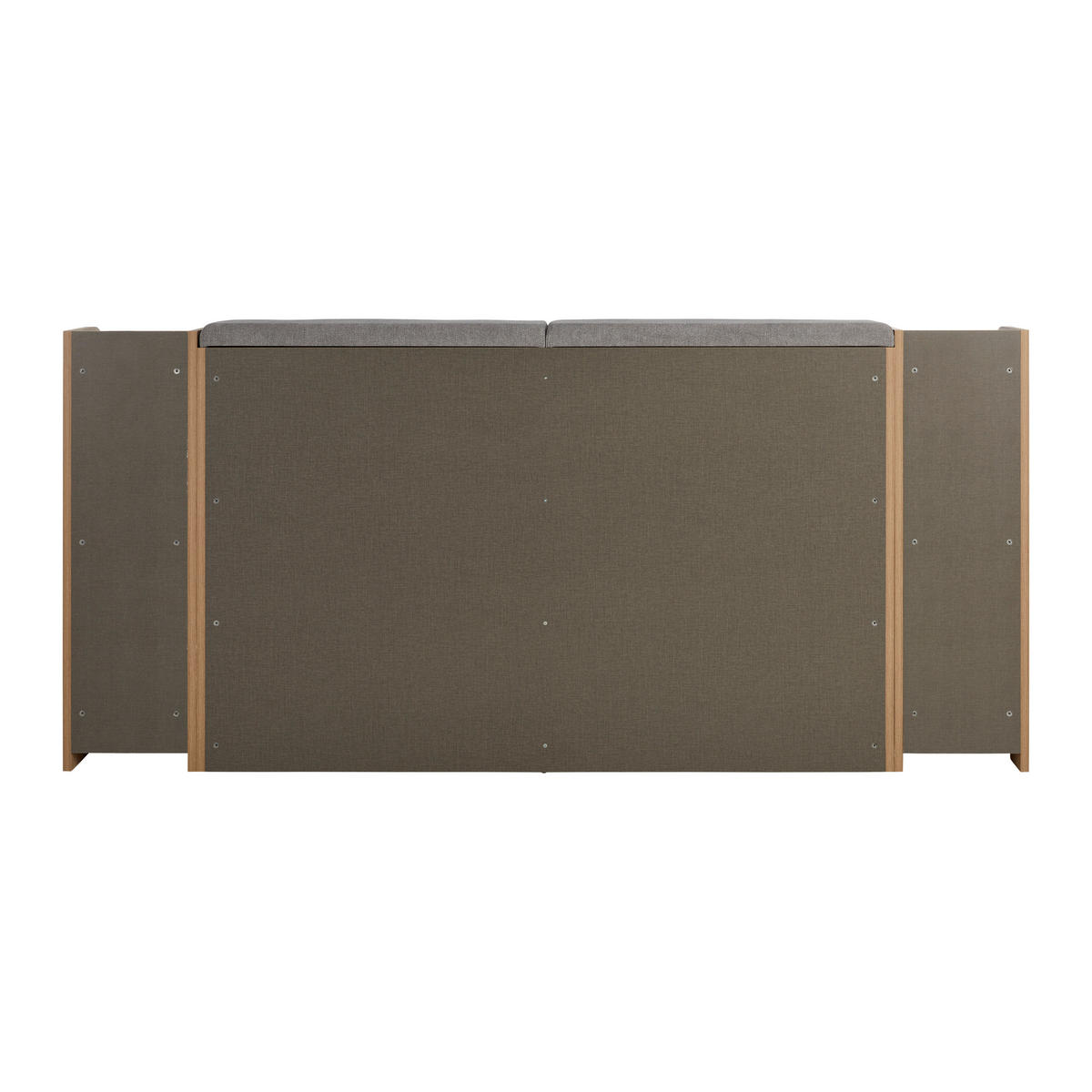 POSTELJA BOXSPRING 180 cm   x 200 cm  , leseni material barve hrasta, svetlo siva  - barve hrasta/barve grafita, Trendi, umetna masa/tekstil (180/200cm) - Xora