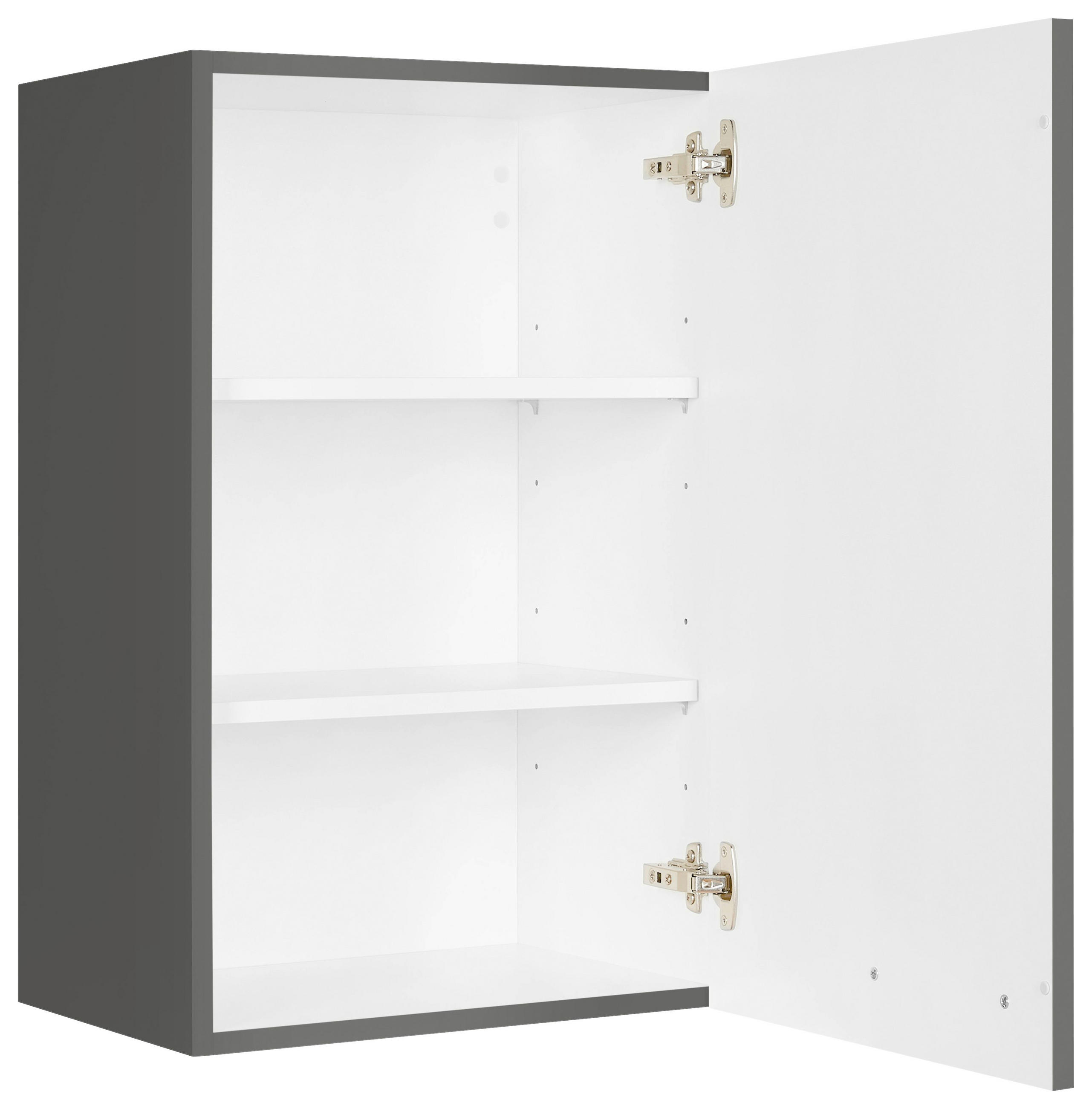 KÜCHENOBERSCHRANK 45/72/35 cm  in Schieferfarben  - Schieferfarben/Edelstahlfarben, MODERN, Holzwerkstoff (45/72/35cm) - Nobilia