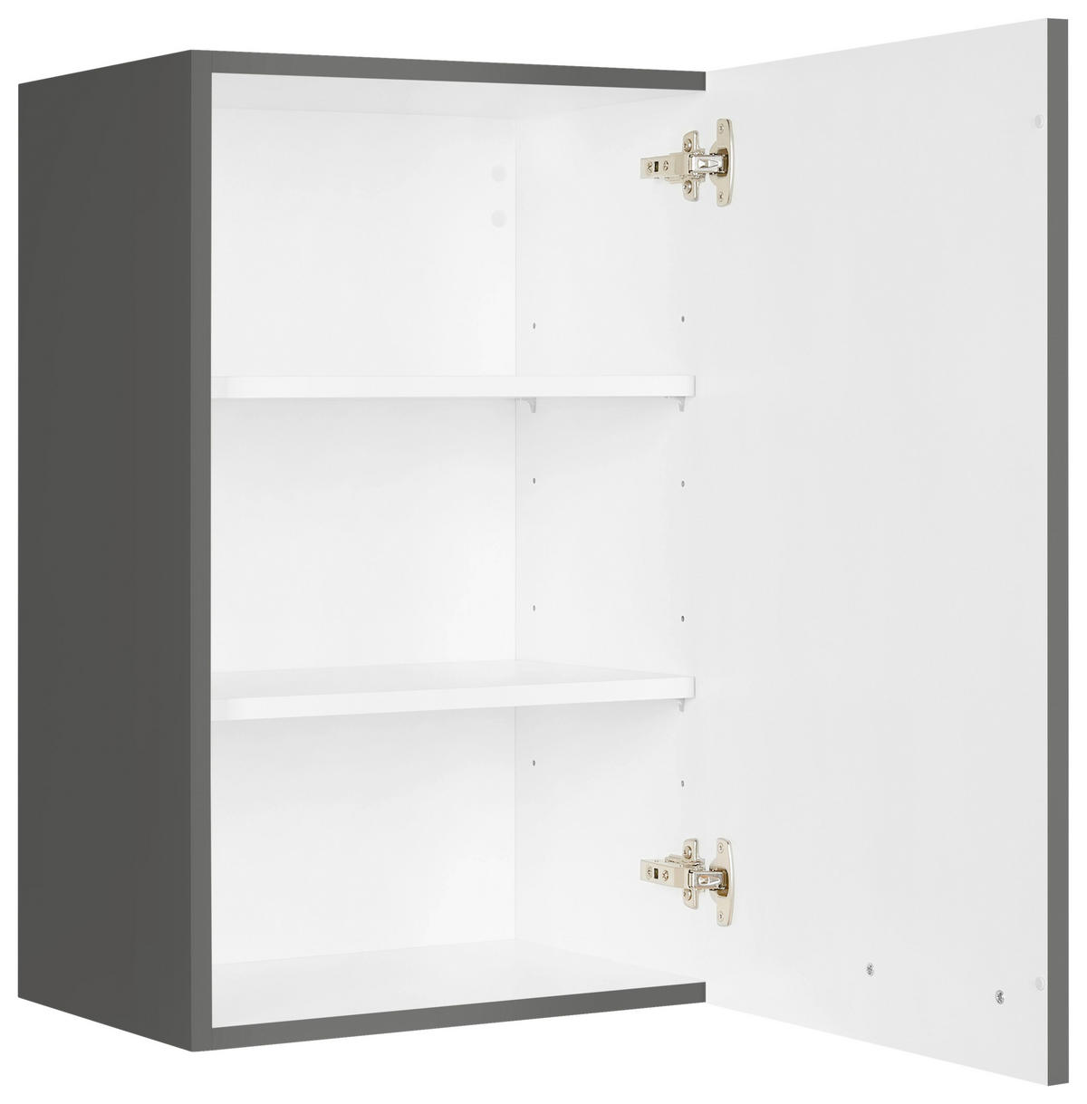KÜCHENOBERSCHRANK 45/72/35 cm  in Schieferfarben  - Schieferfarben/Edelstahlfarben, MODERN, Holzwerkstoff (45/72/35cm) - Nobilia