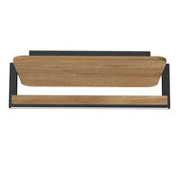 LED-DECKENLEUCHTE Arian 54/30/17 cm   - Schwarz, MODERN, Holz/Metall (54/30/17cm) - Herzblut