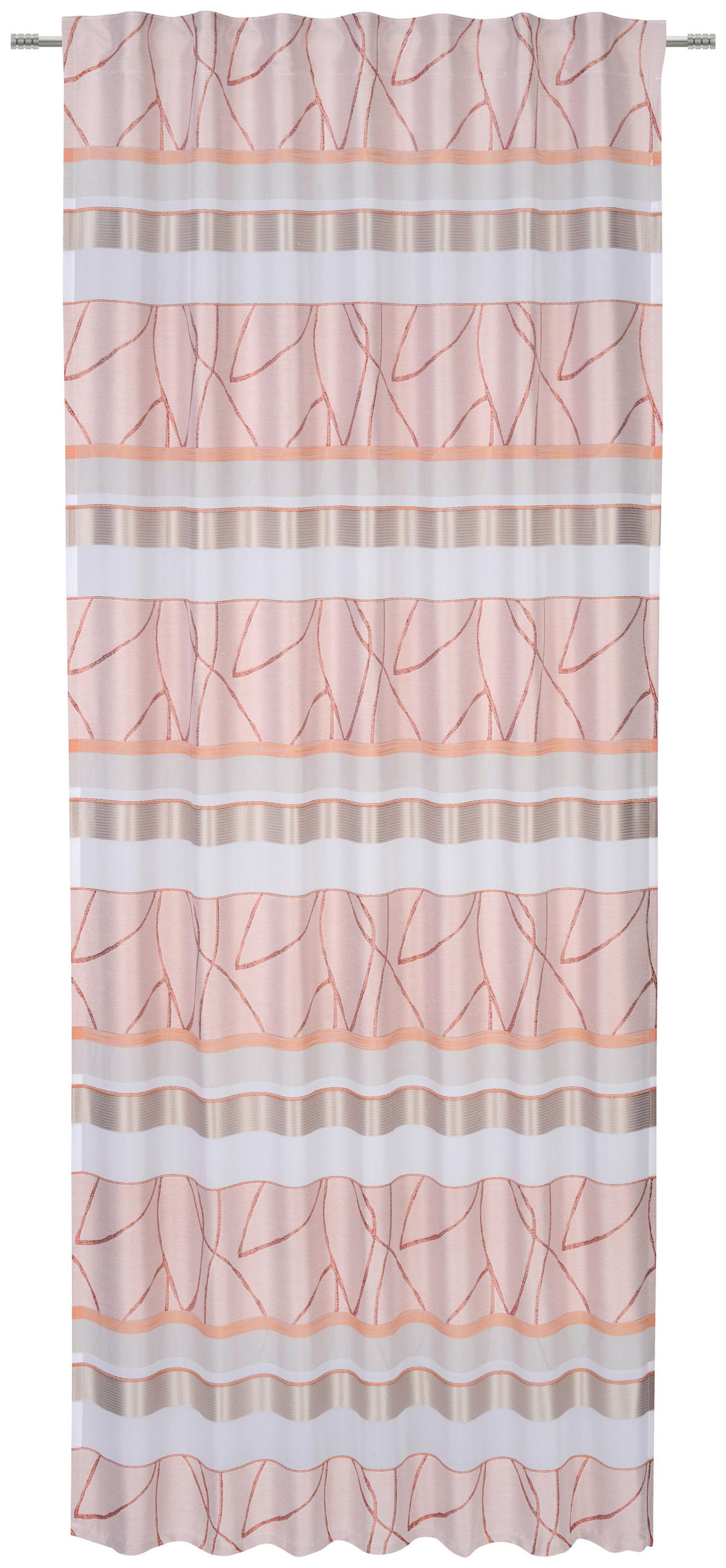 FERTIGVORHANG halbtransparent  - Kupferfarben, Design, Textil (140/255cm) - Novel