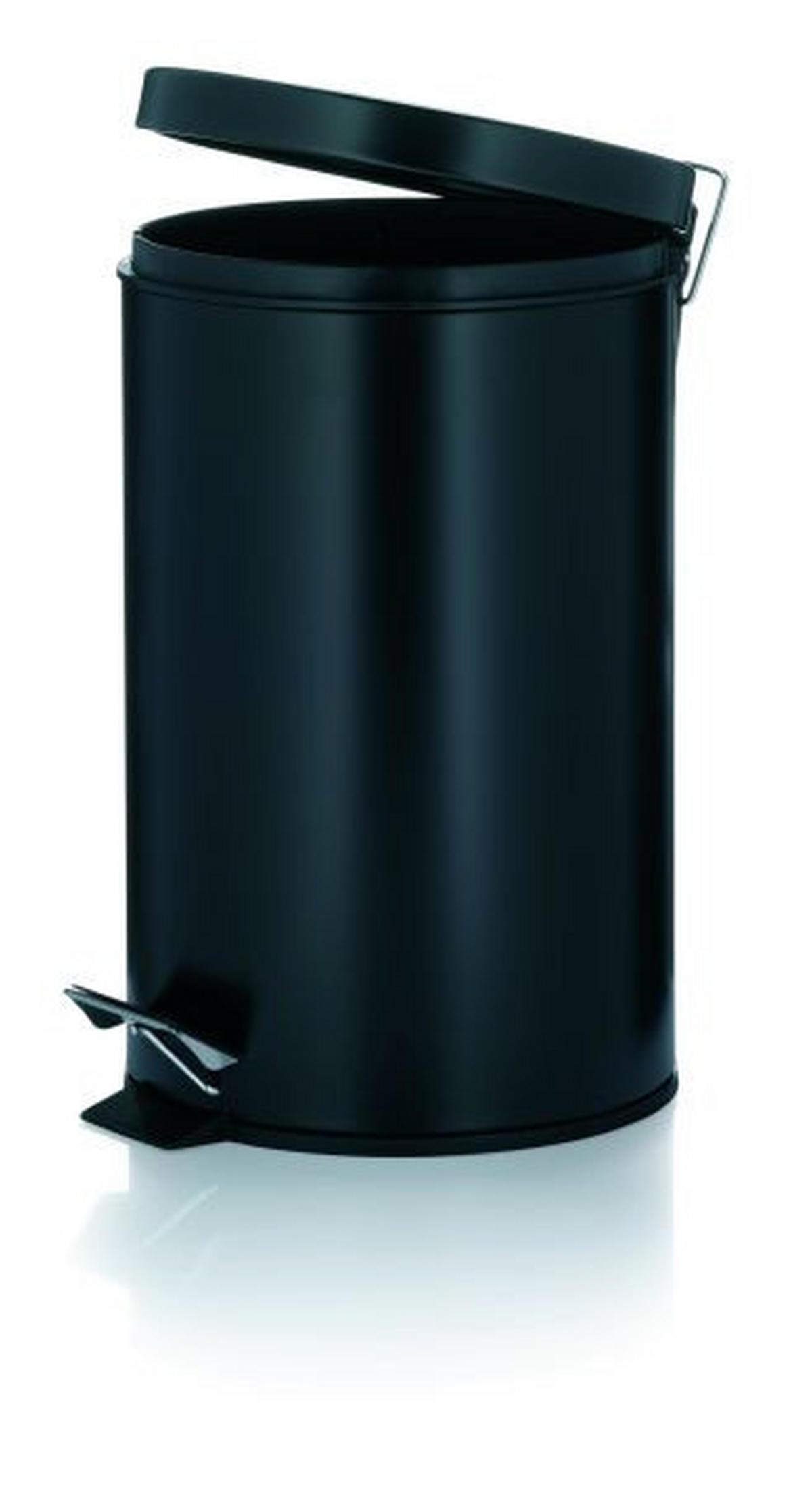 TRETEIMER 12 l  Metall  - Schwarz, Basics, Kunststoff/Metall (25/39cm) - Kela