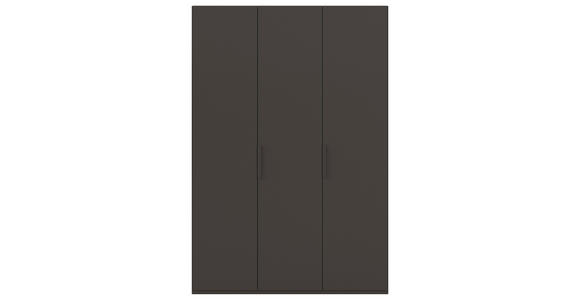 DREHTÜRENSCHRANK 151/223/61 cm,  in Graphitfarben, 3-türig  - Graphitfarben, Basics, Holzwerkstoff/Metall (151/223/61cm) - Novel