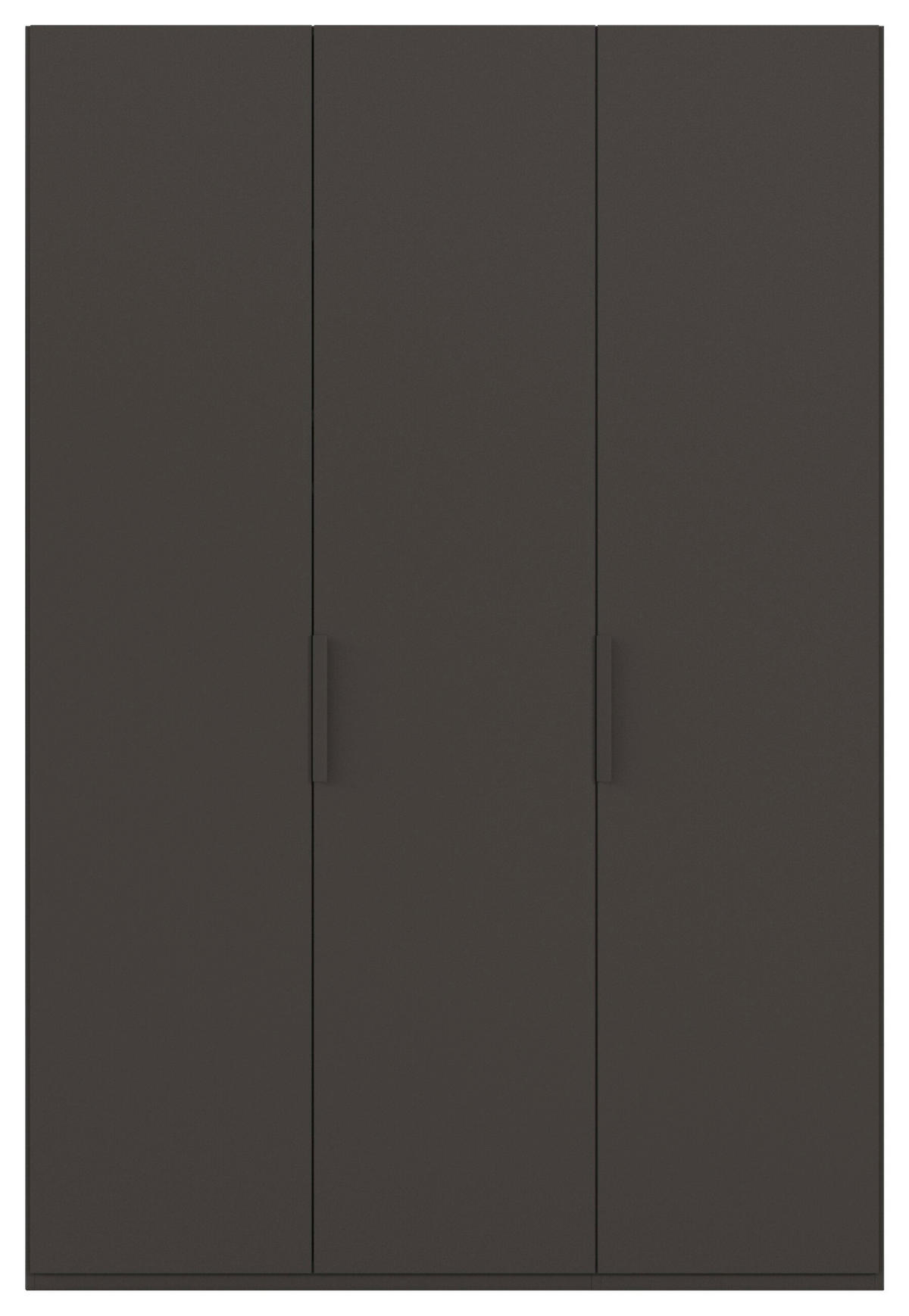 DREHTÜRENSCHRANK 151/223/61 cm,  in Graphitfarben, 3-türig  - Graphitfarben, Basics, Holzwerkstoff/Metall (151/223/61cm) - Novel