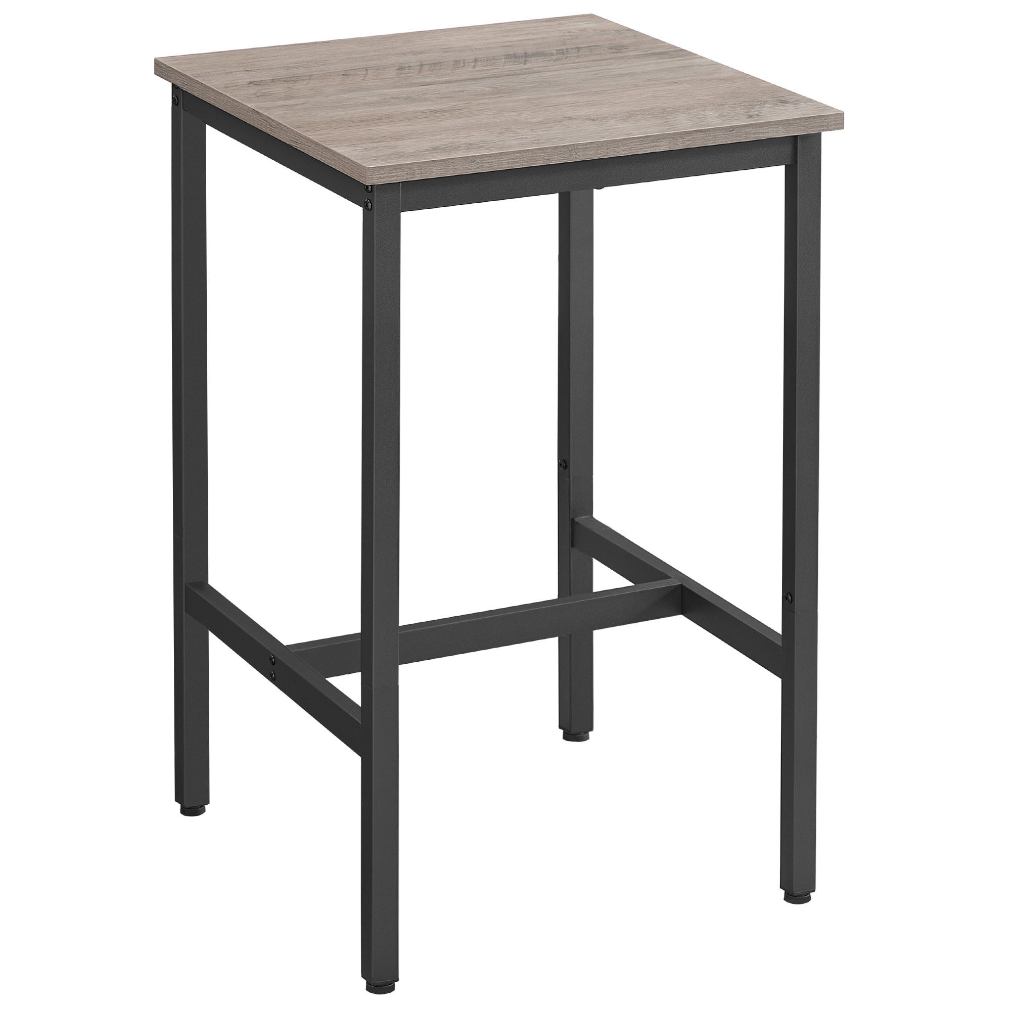 BARTISCH in Metall, Holzwerkstoff   - Greige/Schwarz, MODERN, Holzwerkstoff/Metall (60/90/60cm) - MID.YOU