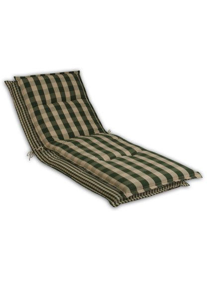 LIEGENAUFLAGE Karo  - Beige/Grün, LIFESTYLE, Textil (63/10/190cm)