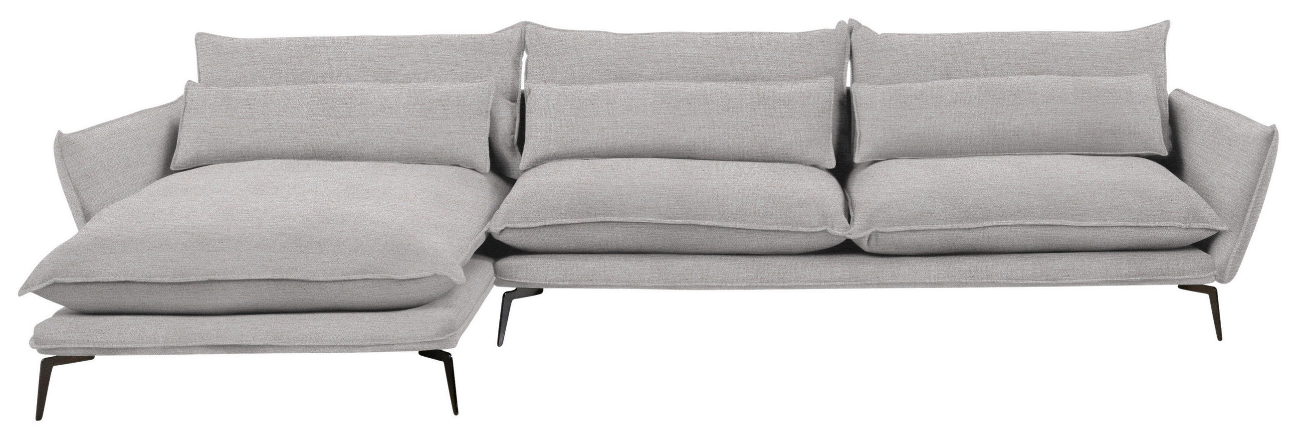 HÖRNSOFFA i tyg beige  - beige/svart, Design, metall/textil (165/338cm) - Livetastic