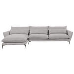 ECKSOFA  in Webstoff Beige  165/338 cm  - Beige/Schwarz, Design, Textil/Metall (165/338cm) - Hom`in