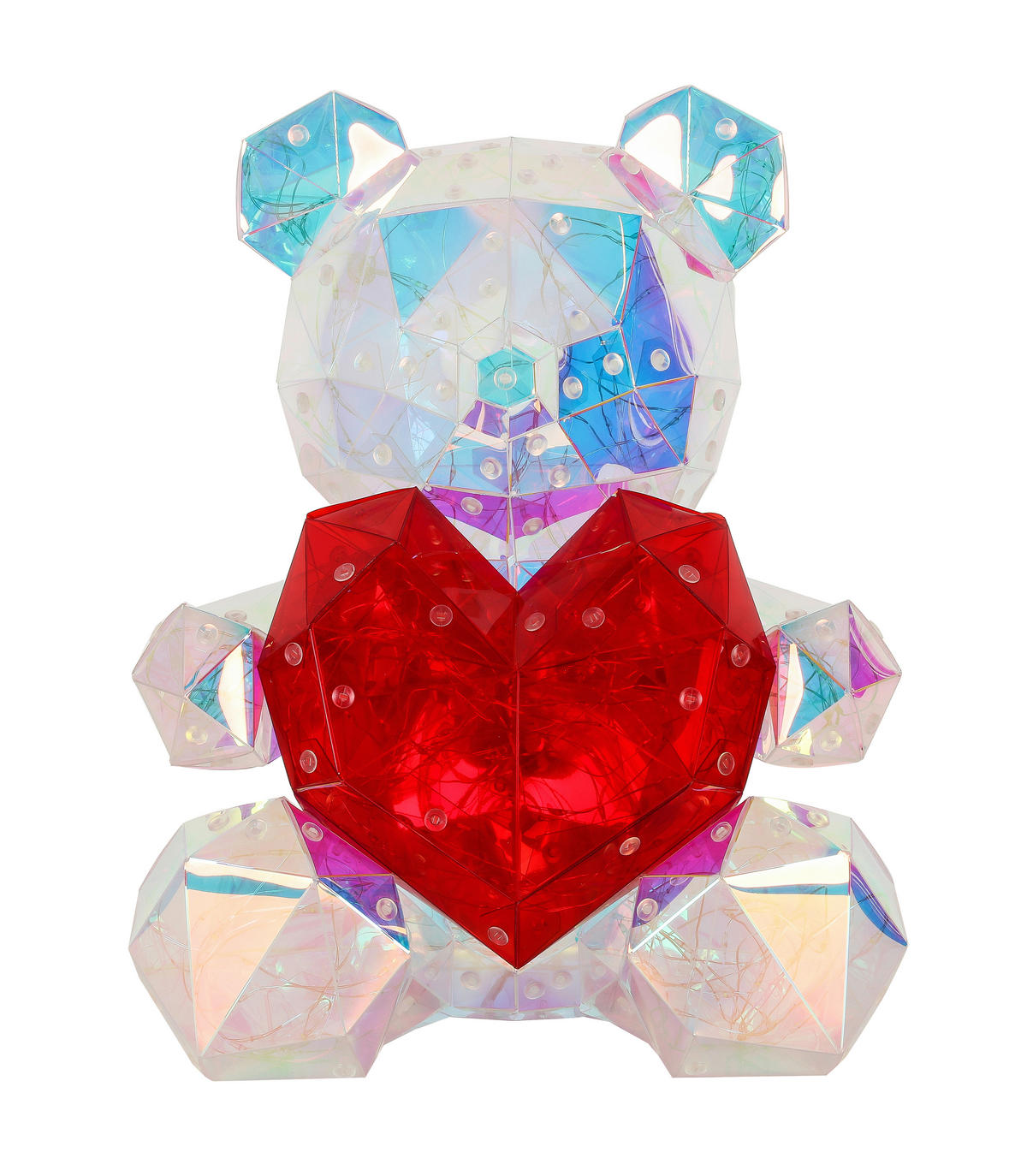 LED-DEKOLEUCHTE - Klar/Rot, Trend, Kunststoff (23/19/30cm) - Globo