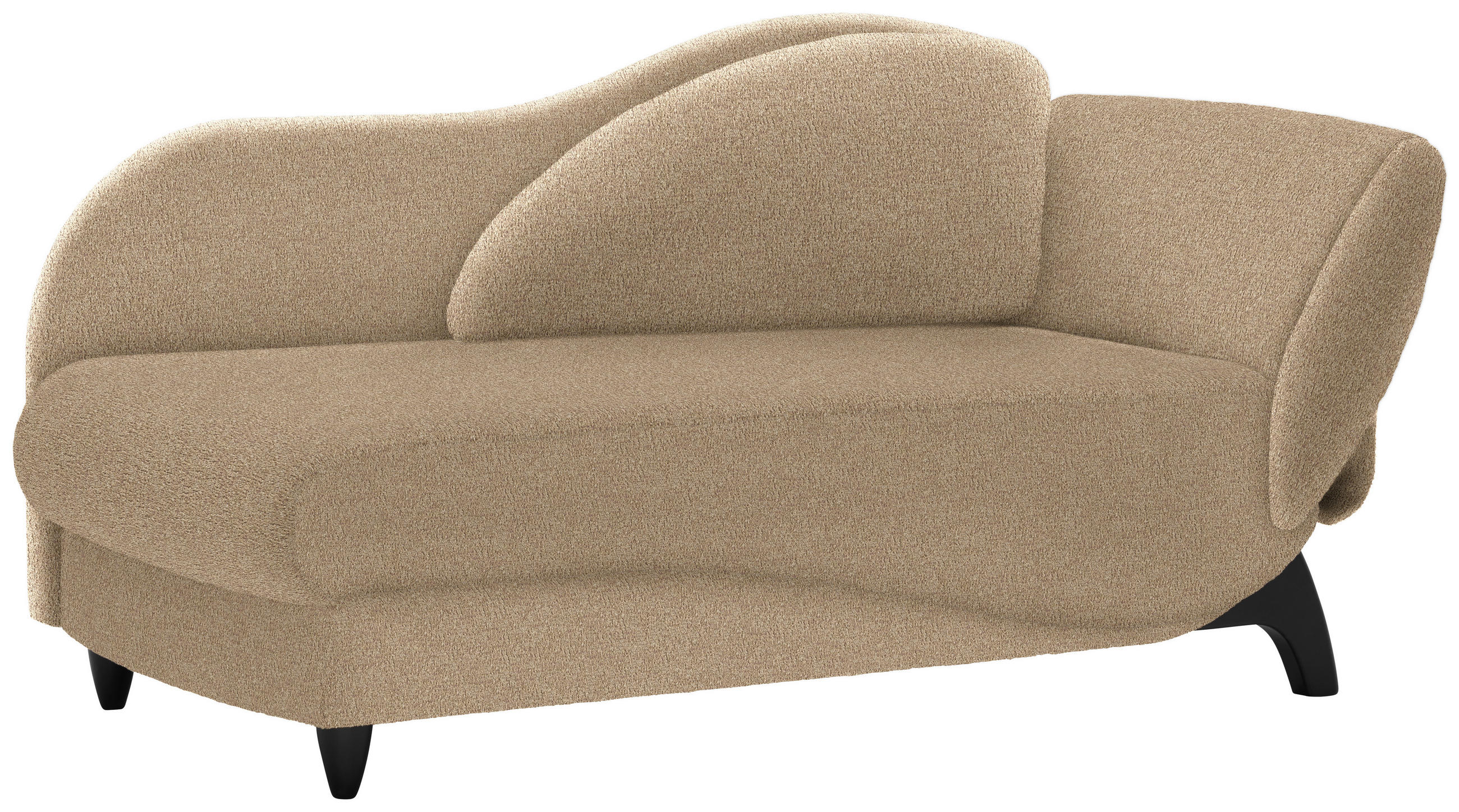 LIEGE Webstoff Beige  - Beige/Schwarz, MODERN, Holz/Textil (171-190/87/84cm) - Joka