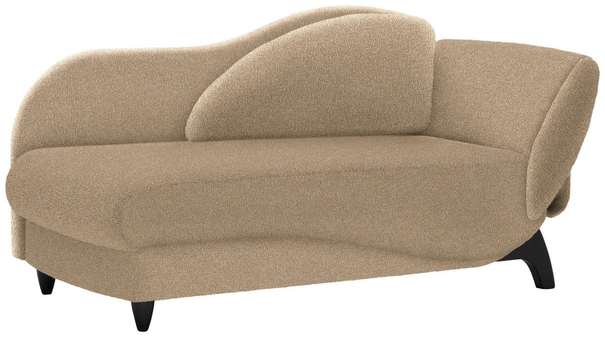 LIEGE Webstoff Beige  - Beige/Schwarz, MODERN, Holz/Textil (171-190/87/84cm) - Joka