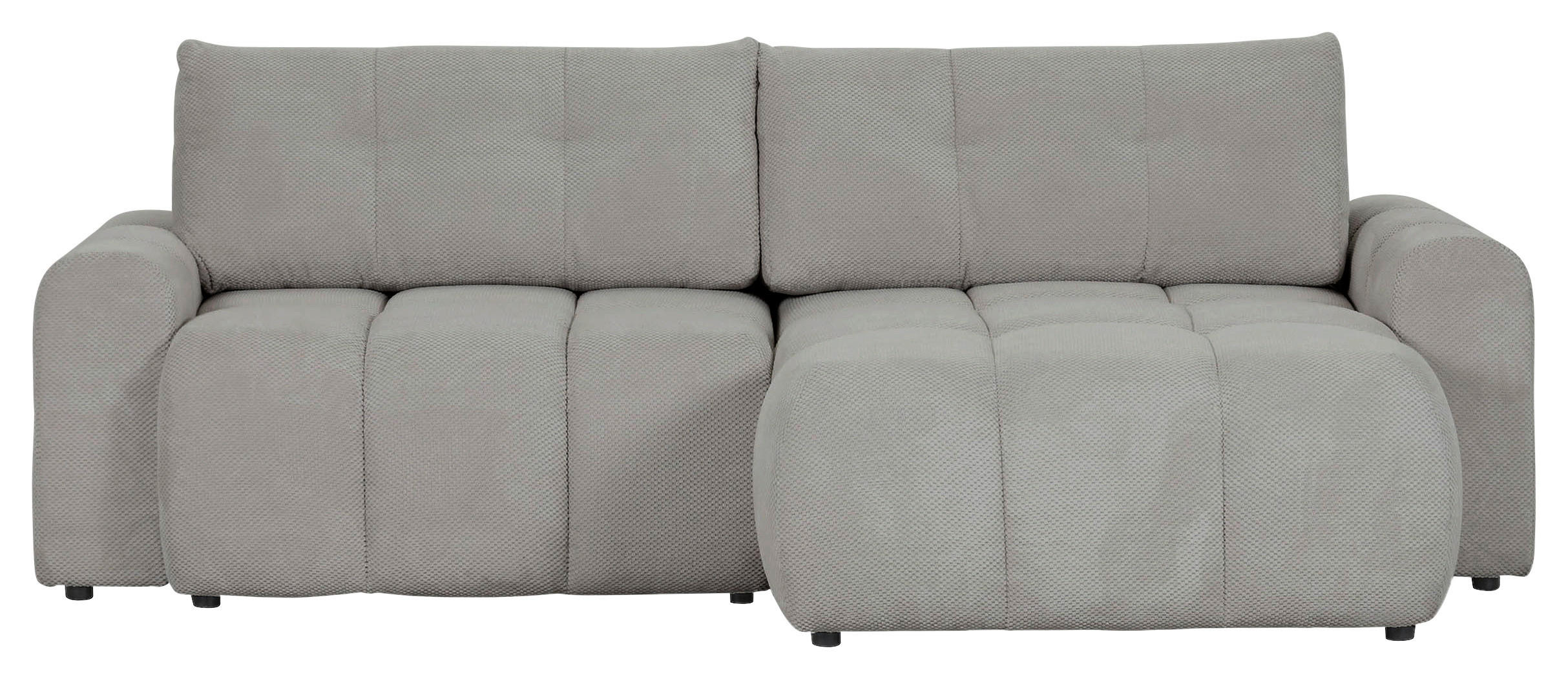ECKSOFA in Flachgewebe Braun  - Schwarz/Braun, Konventionell, Kunststoff/Textil (256/157cm) - Carryhome