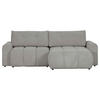 ECKSOFA in Flachgewebe Braun  - Schwarz/Braun, Konventionell, Kunststoff/Textil (256/157cm) - Carryhome