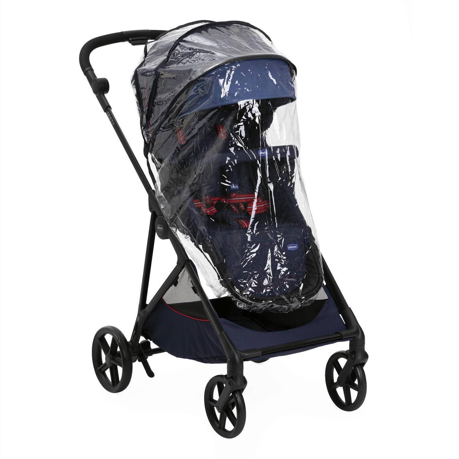 BUGGY SEETY  - Blau/Schwarz, Basics, Textil/Metall (55/73/99-110cm) - Chicco