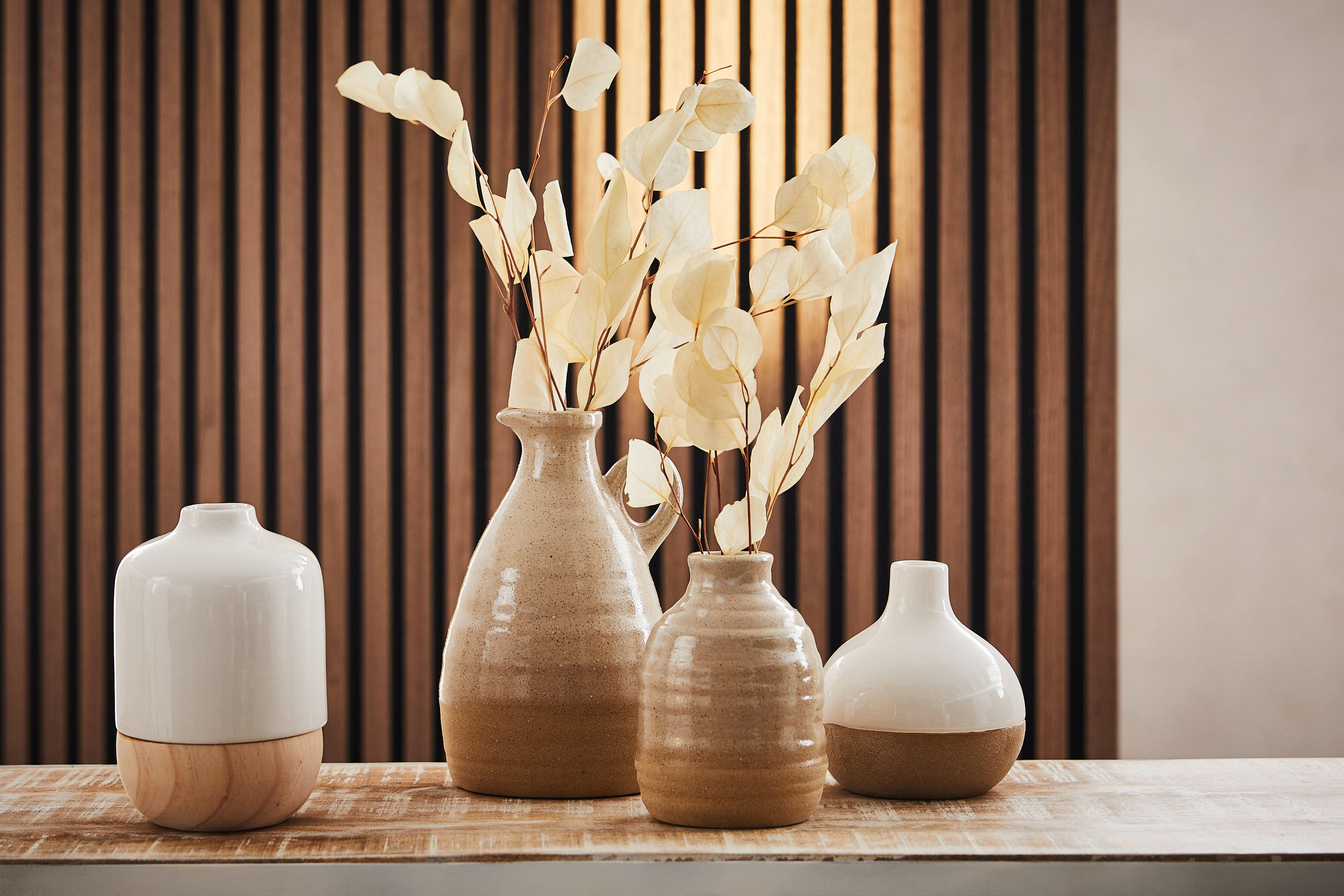 VASE 21 cm  - Sandfarben, LIFESTYLE, Keramik (13/21cm)