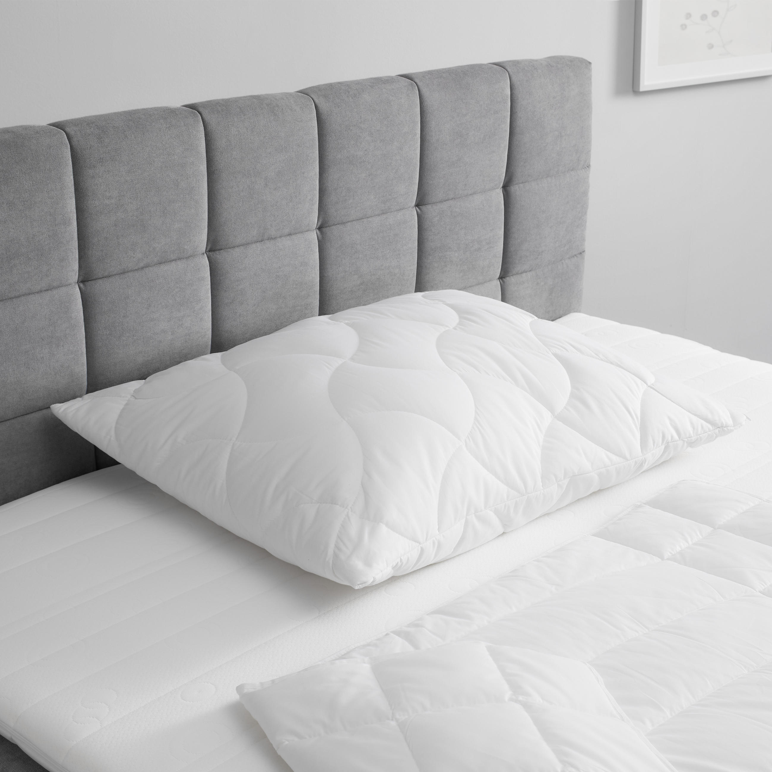 KOPFPOLSTER 70/90 cm   - Weiß, KONVENTIONELL, Textil (70/90cm) - FAN