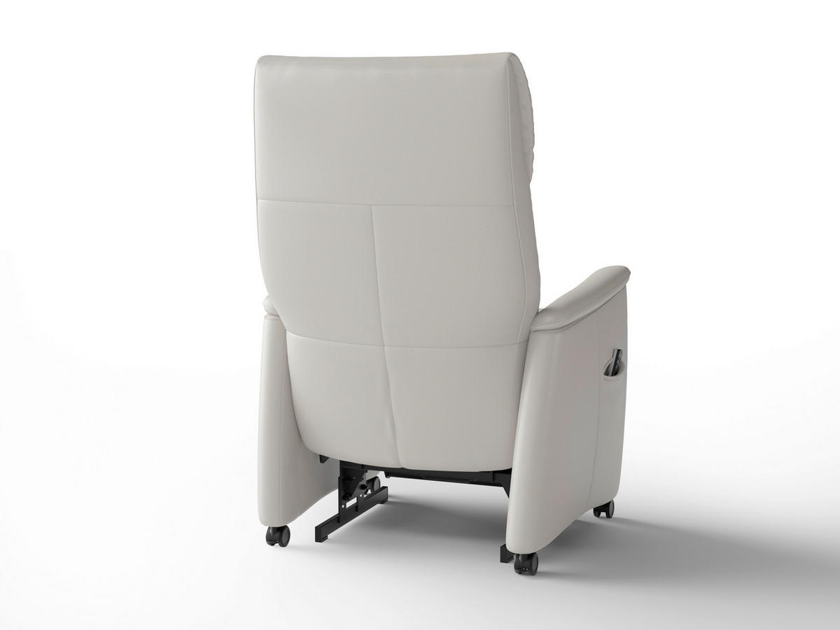 RELAXSESSEL TV CREMONA COMFORT E L3 Echtleder Kopfteilverstellung, Fußteilverstellung, Rücken echt    - Schwarz/Weiß, Basics, Leder/Kunststoff (76/114/84cm) - Sit & More