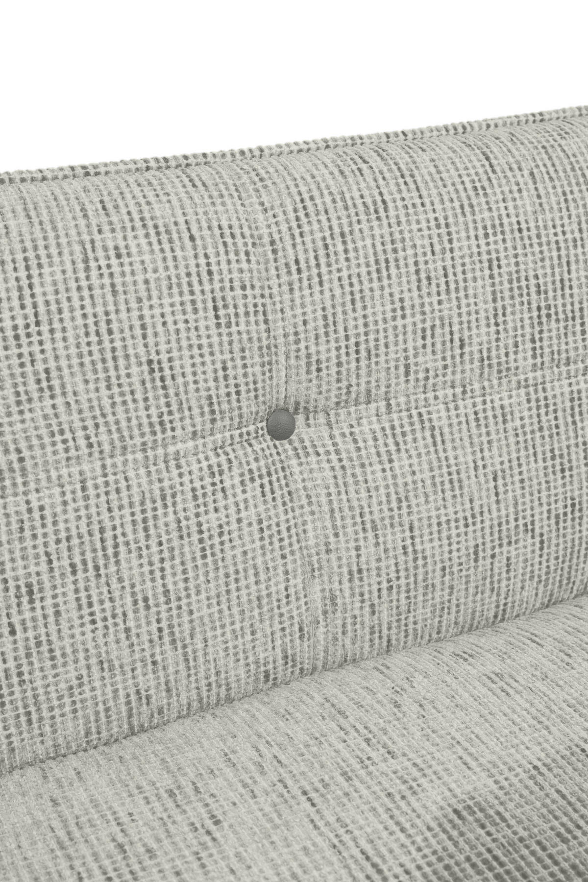 SITZBANK 179/86/65 cm Chenille Eichefarben, Hellgrau Eiche massiv Holz  - Eichefarben/Eschefarben, KONVENTIONELL, Holz/Textil (179/86/65cm) - Valdera