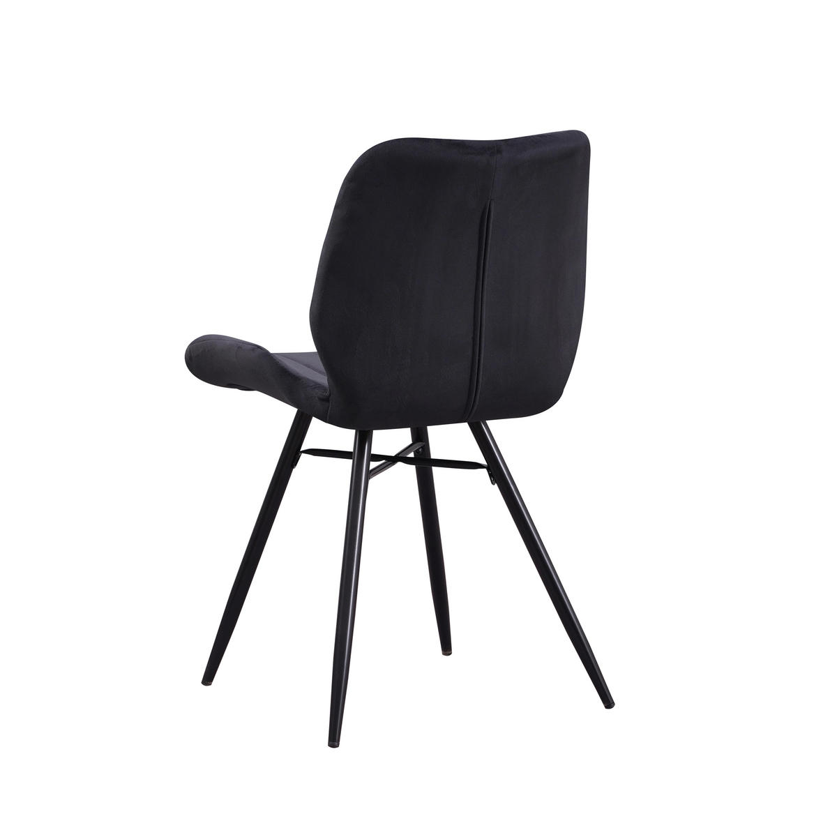 SADA STOLIČIEK 4 kus - čierna, Modern, kov/textil (47/82/55cm) - MID.YOU