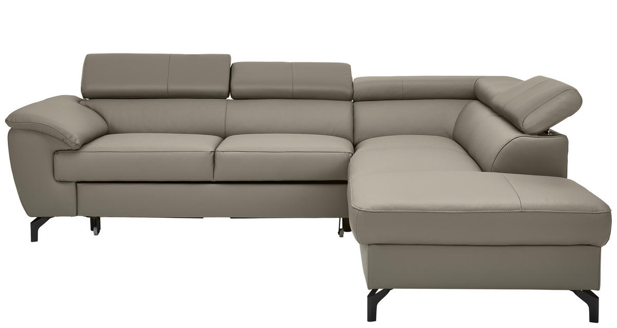 COLȚAR textil, piele nămol  - nămol/negru, Design, metal/textil (256/220cm) - Celina Home