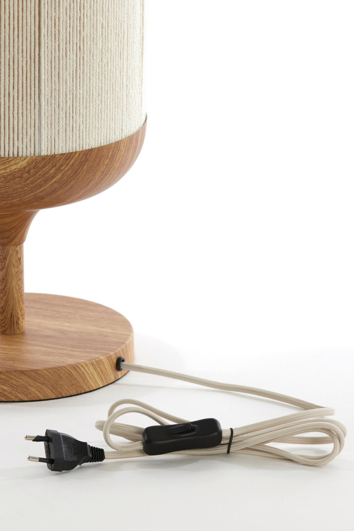 TISCHLEUCHTE Dania 22,5/50/22,5 cm  - Braun, Design, Kunststoff/Textil (22,5/50/22,5cm) - Light & Living