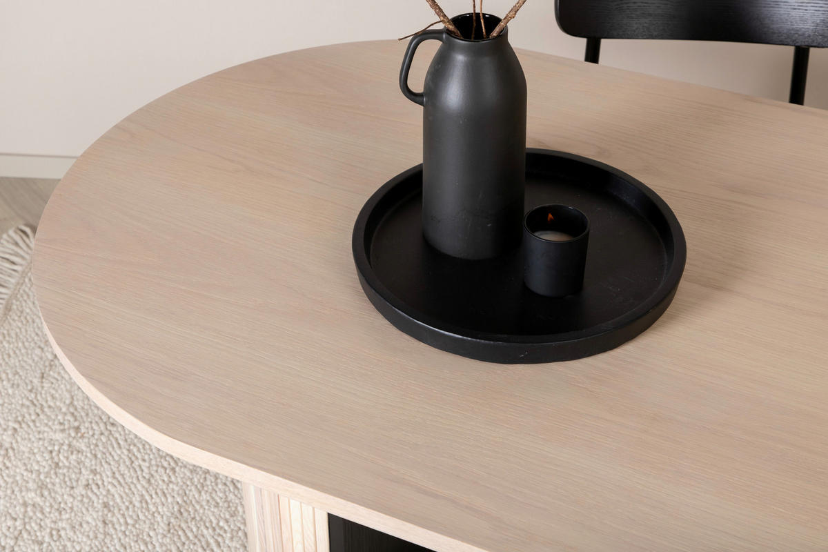 ESSTISCH in Holz, Holzwerkstoff 200/75/90 cm  - Eichefarben/Schwarz, Design, Holz/Holzwerkstoff (200/75/90cm) - Livetastic