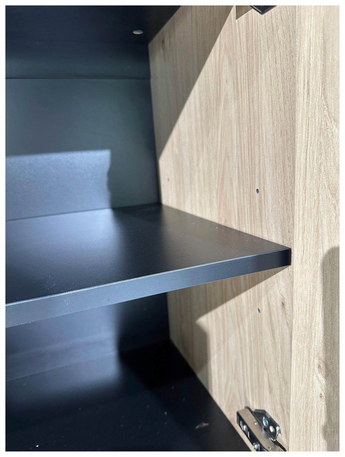 SIDEBOARD LINO  in 181/75/40 cm  - Eichefarben/Schwarz, Design, Holzwerkstoff/Metall (181/75/40cm) - Xora