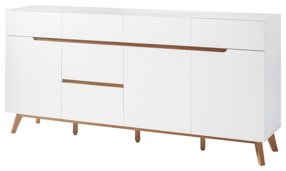 SIDEBOARD 193/95/40 cm  - Eichefarben/Weiß, Design, Holz/Holzwerkstoff (193/95/40cm)