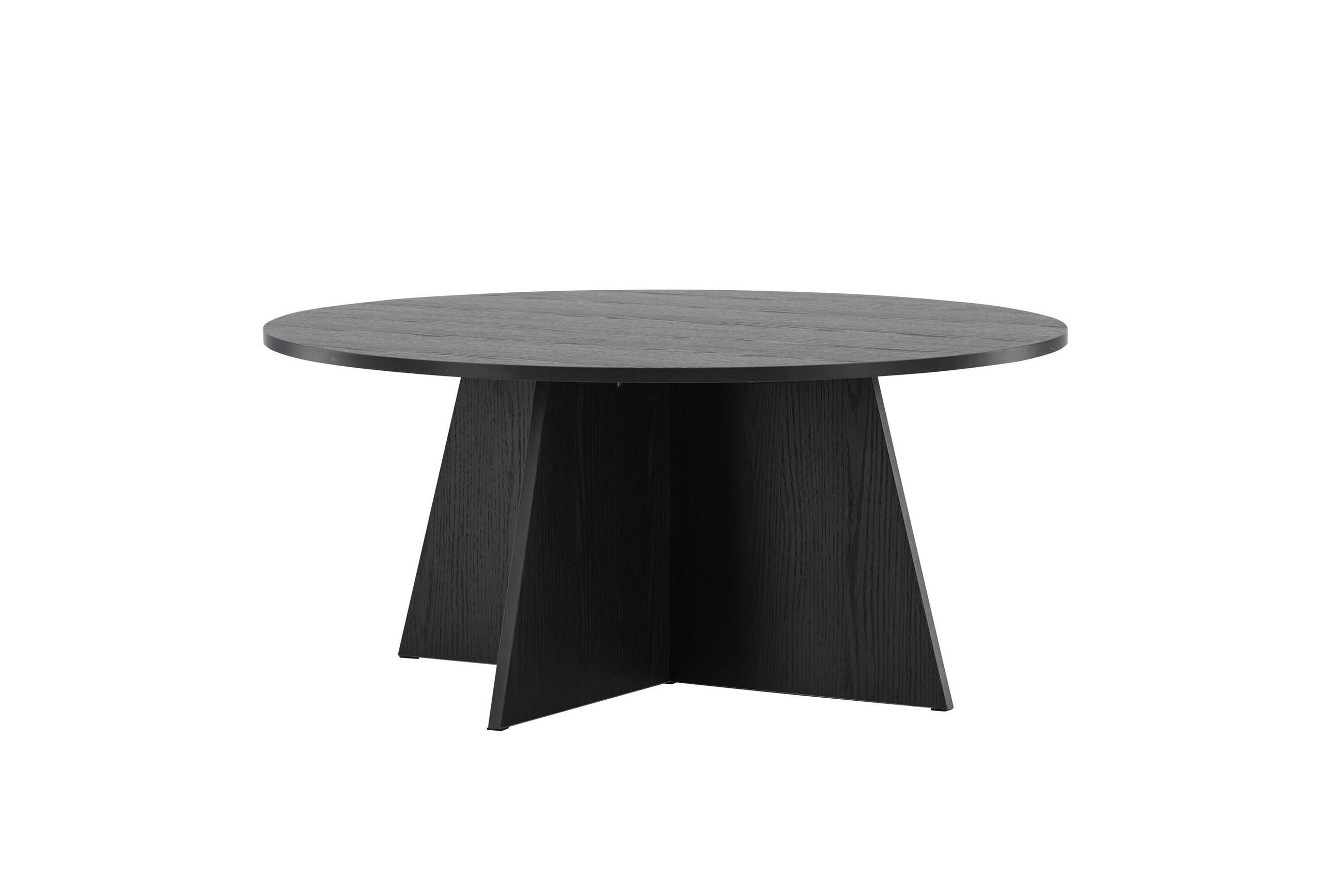COUCHTISCH Pappel rund Schwarz  - Schwarz, MODERN, Holz (100/45cm) - Livetastic