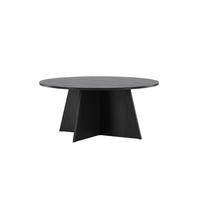 COUCHTISCH Pappel rund Schwarz  - Schwarz, MODERN, Holz (100/45cm) - Livetastic