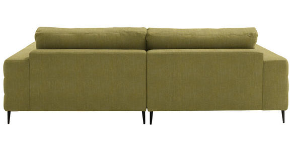 ECKSOFA  in Flachgewebe Hellgrün Rücken echt  177/253 cm  - Schwarz/Hellgrün, Design, Textil/Metall (177/253cm) - Dieter Knoll