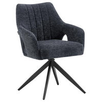 STOLICA S NASLONOM ZA RUKE  siva, crna  drvo, metal, tekstil      - siva/crna, Moderno, drvo/metal (57,5/85/62cm) - Livetastic