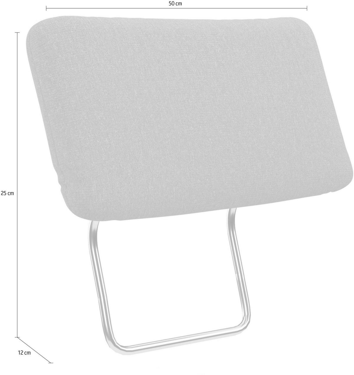 KOPFSTÜTZE in Flachgewebe  - Greige, Modern, Textil (50/25/12cm) - Sit & More