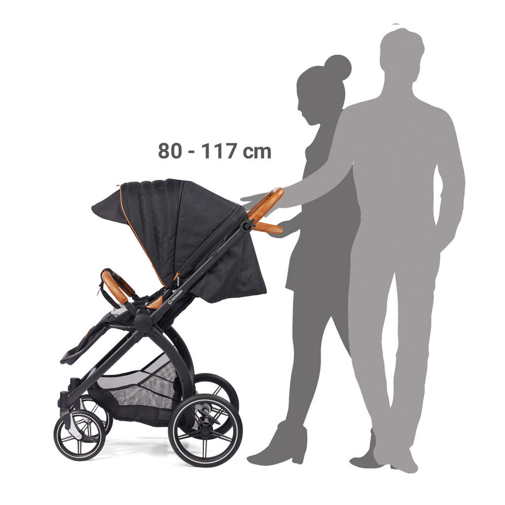 Thumbnail - Gesslein Kombikinderwagen FX4 Swing Set Lyx, Braun, Creme, Textil, 55x130x100 cm, EN 1888, UV 50+, Oeko-Tex® Standard 10...
