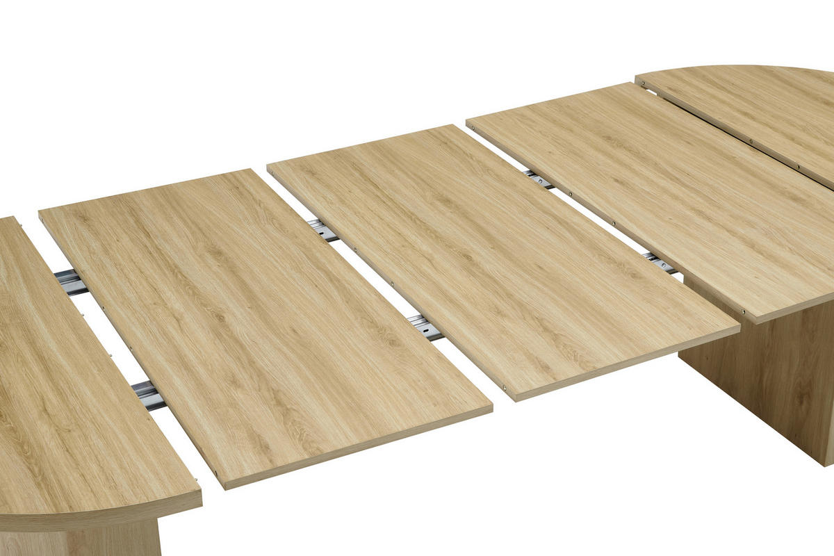 ESSTISCH 115-268/115/76 cm Nachbildung  Holzwerkstoff ausziehbar oval Eichefarben  - Eichefarben, MODERN, Holzwerkstoff (115-268/115/76cm) - P & B