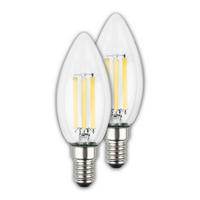 LED-LEUCHTMITTEL   E14 4 W 840 lm  - Silberfarben, Basics, Glas (3,5/9,8cm)