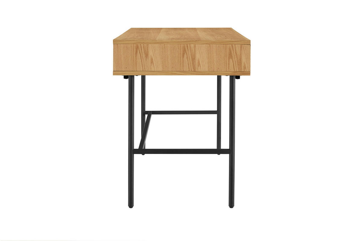 SCHREIBTISCH 120/60/75 cm  in Schwarz, Eichefarben  - Eichefarben/Schwarz, MODERN, Holz/Holzwerkstoff (120/60/75cm) - Livetastic